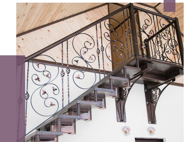 Кованые лестницы в Энгельсе от 83140 руб. под ключ