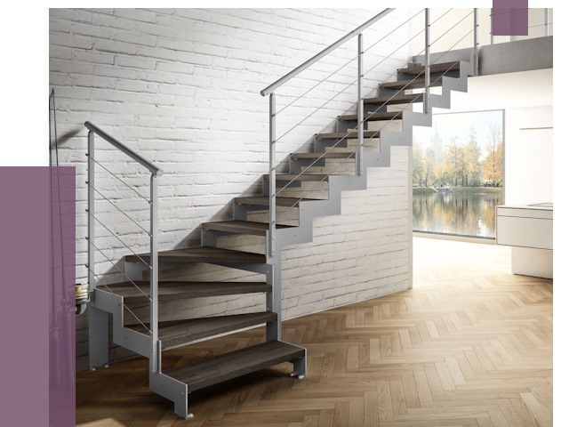 Г-образные лестницы под ключ в Энгельсе от 38639 руб. | ПРОЛЁТ-Энг