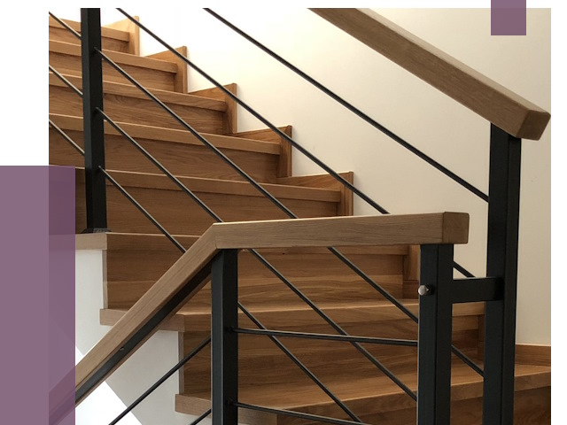 Обшивка металлической лестницы деревом в Энгельсе от 4530 руб.
