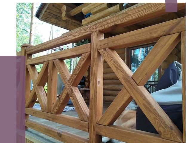 Деревянные перила под ключ в Энгельсе от 7994 руб. 