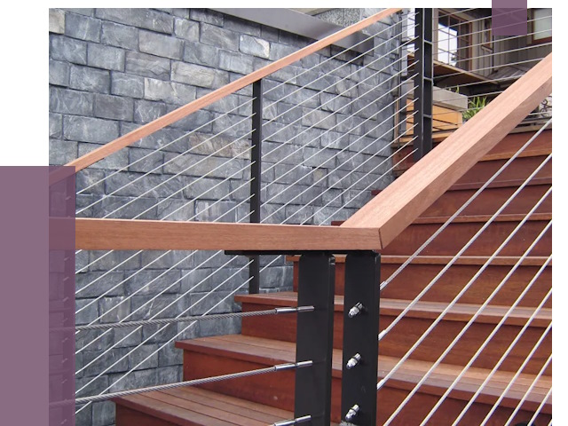 Тросовые перила под ключ в Энгельсе от 8101 руб.