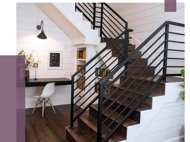 Перила для лестницы в доме в Энгельсе от 7728 руб. — ПРОЛЁТ-Энг