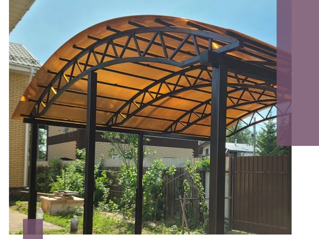 Изготовление навесов под ключ в Энгельсе из качественных материалов