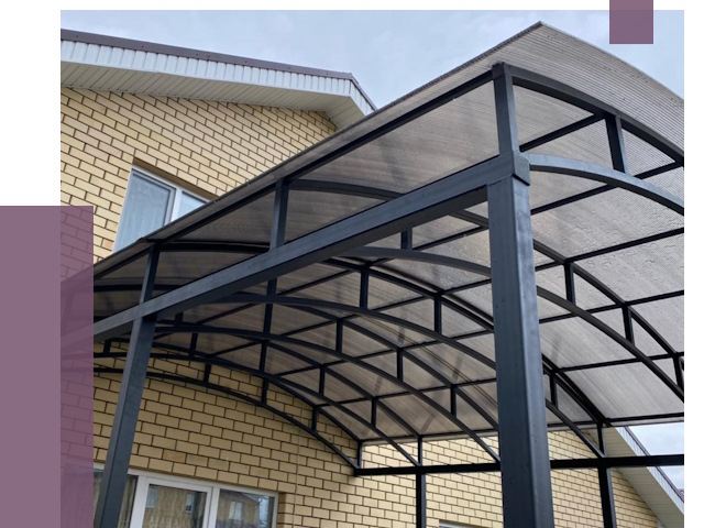 Монтаж козырьков в Энгельсе от 11991 руб. | ПРОЛЁТ-Энг