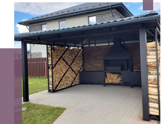 Навесы для барбекю в Энгельсе от 13270 руб. под ключ | ПРОЛЁТ-Энг