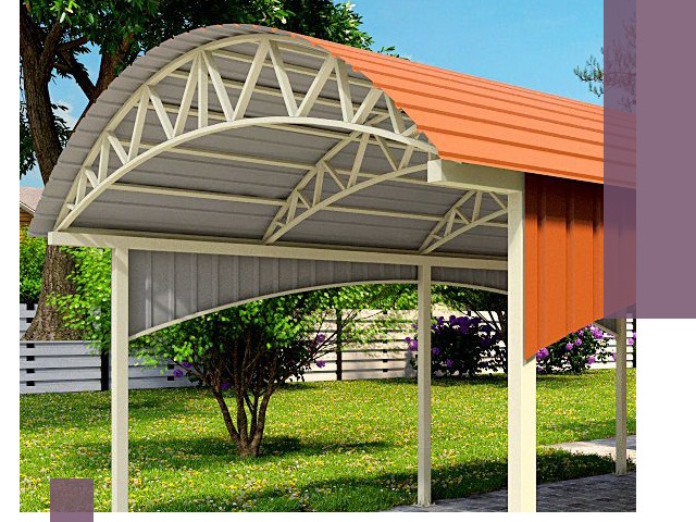 Навесы из профнастила под ключ в Энгельсе — установка и монтаж