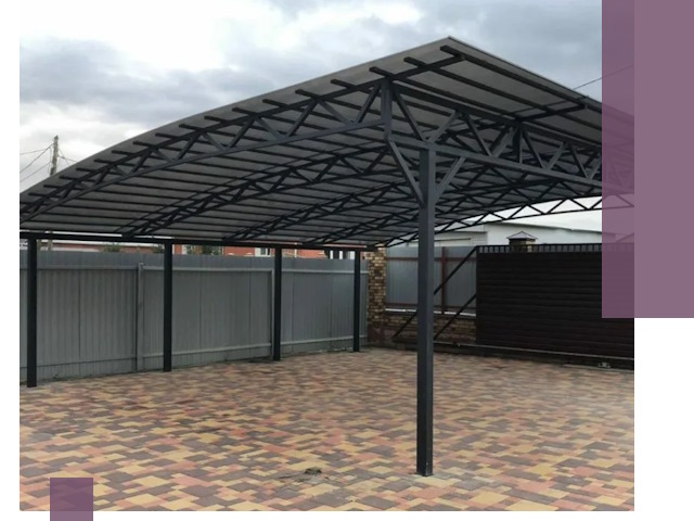 Металлические навесы под ключ в Энгельсе — изготовление и монтаж