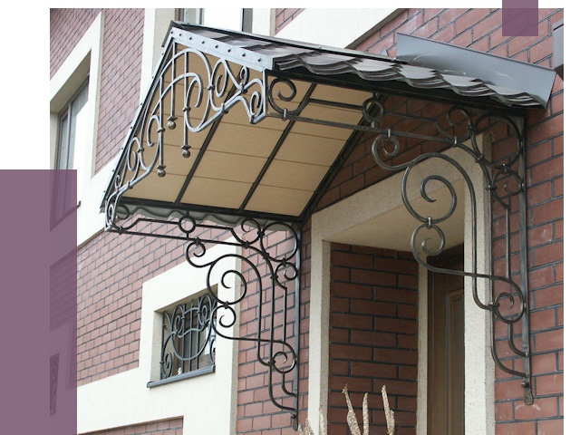 Двускатные козырьки в Энгельсе под ключ от 13324 руб.